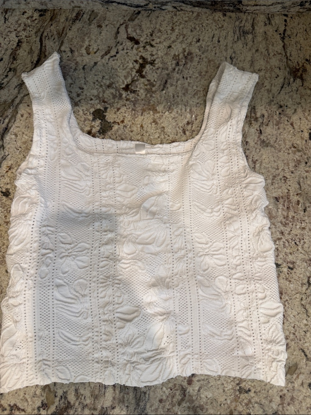 Nikibiki White Textured Knit Tank